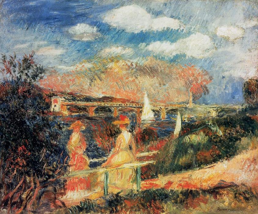 的 银行 的 `seine` 在 阿让特伊 通过 pierre-auguste renoir